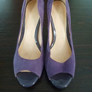 Cole Haan Air Chelsea Peep Toe Purple Pumps